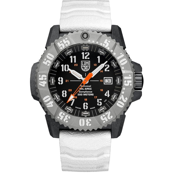 Luminox Men's MIL-SPEC 3350 Series White Rubber Strap Watch