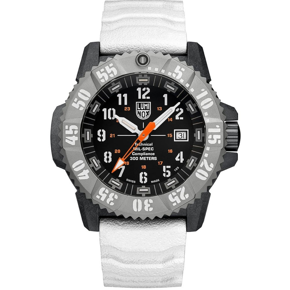 Luminox Men's MIL-SPEC 3350 Series White Rubber Strap Watch