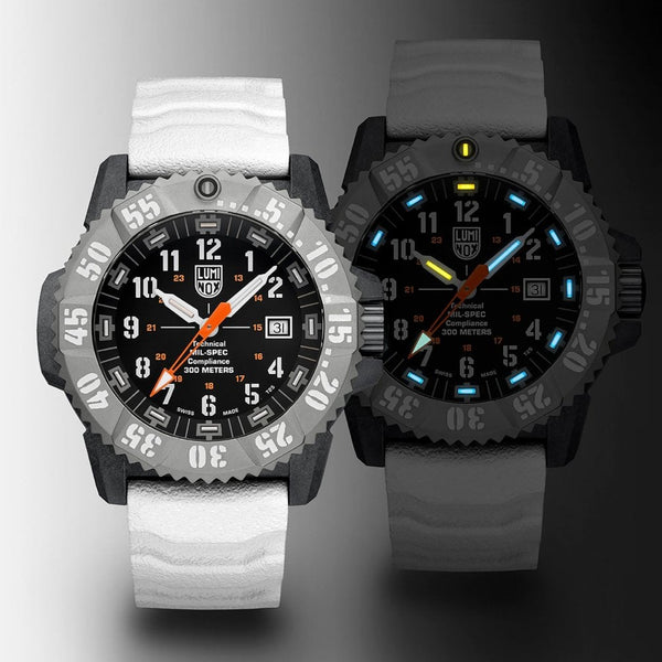 Luminox Men's MIL-SPEC 3350 Series White Rubber Strap Watch