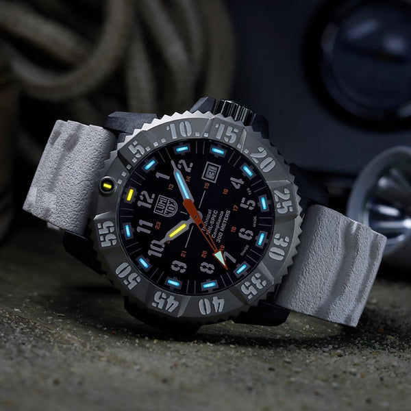 Luminox Men's MIL-SPEC 3350 Series White Rubber Strap Watch