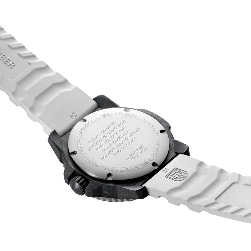 Luminox Men's MIL-SPEC 3350 Series White Rubber Strap Watch