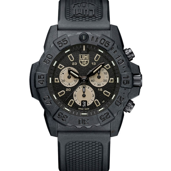 Luminox Men's Navy SEAL Black & Sand Chronograph Watch