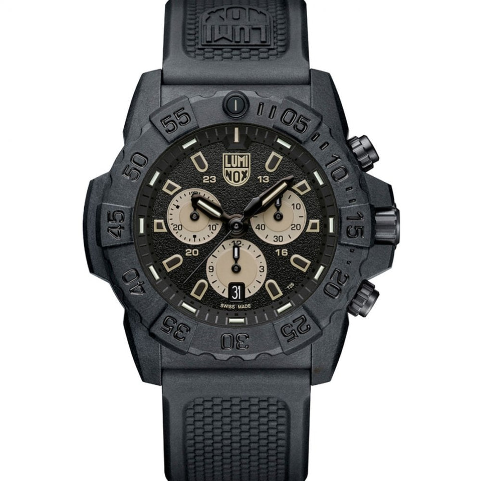 Luminox Men's Navy SEAL Black & Sand Chronograph Watch