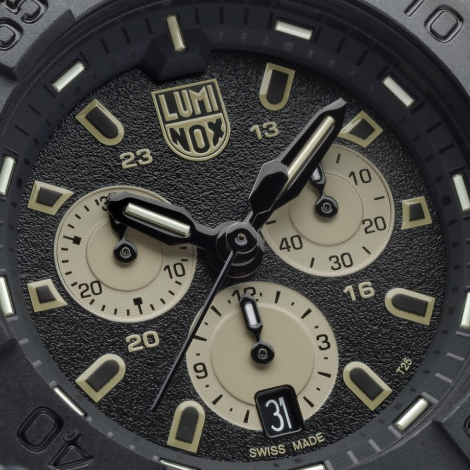 Luminox Men's Navy SEAL Black & Sand Chronograph Watch