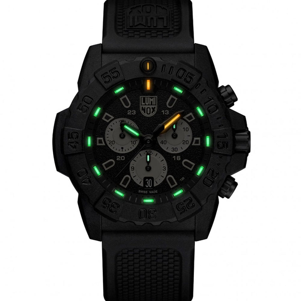 Luminox Men's Navy SEAL Black & Sand Chronograph Watch