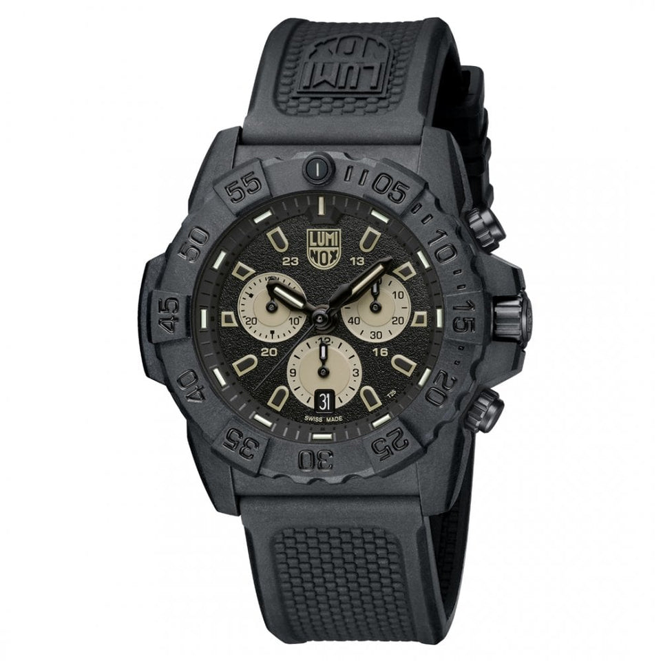 Luminox Men's Navy SEAL Black & Sand Chronograph Watch