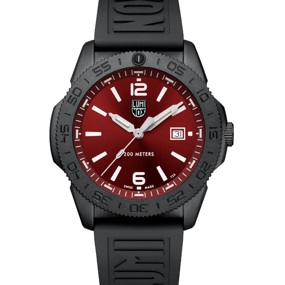 Luminox Men's Pacific Diver 44mm Red Dial Rubber Strap Watch
