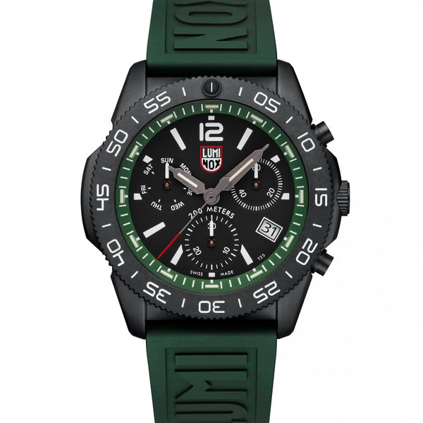 Luminox Men's Pacific Diver Chrono Green Rubber Strap Watch