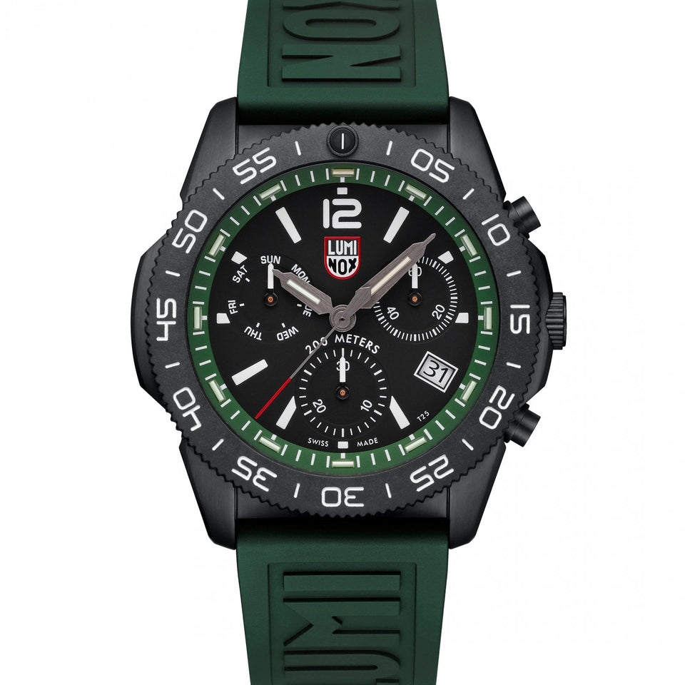 Luminox Men's Pacific Diver Chrono Green Rubber Strap Watch