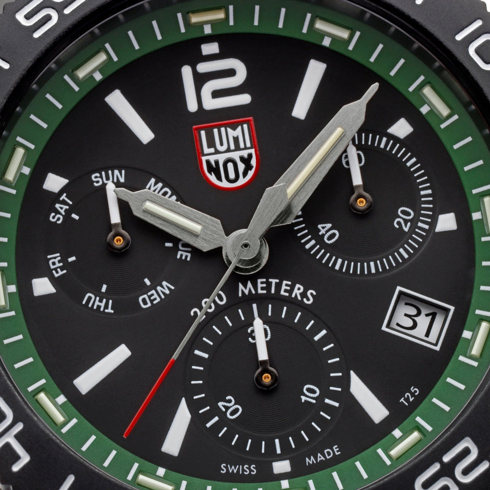 Luminox Men's Pacific Diver Chrono Green Rubber Strap Watch