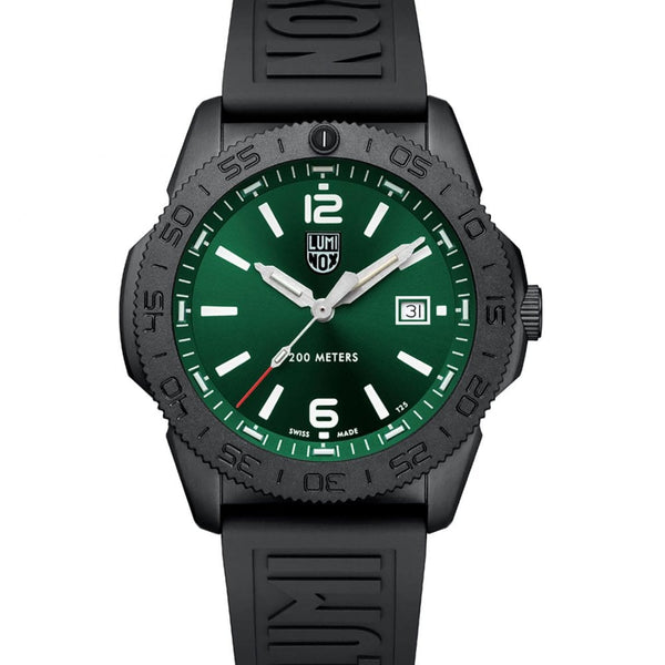 Luminox Men's Pacific Diver Green Dial Rubber Strap Watch