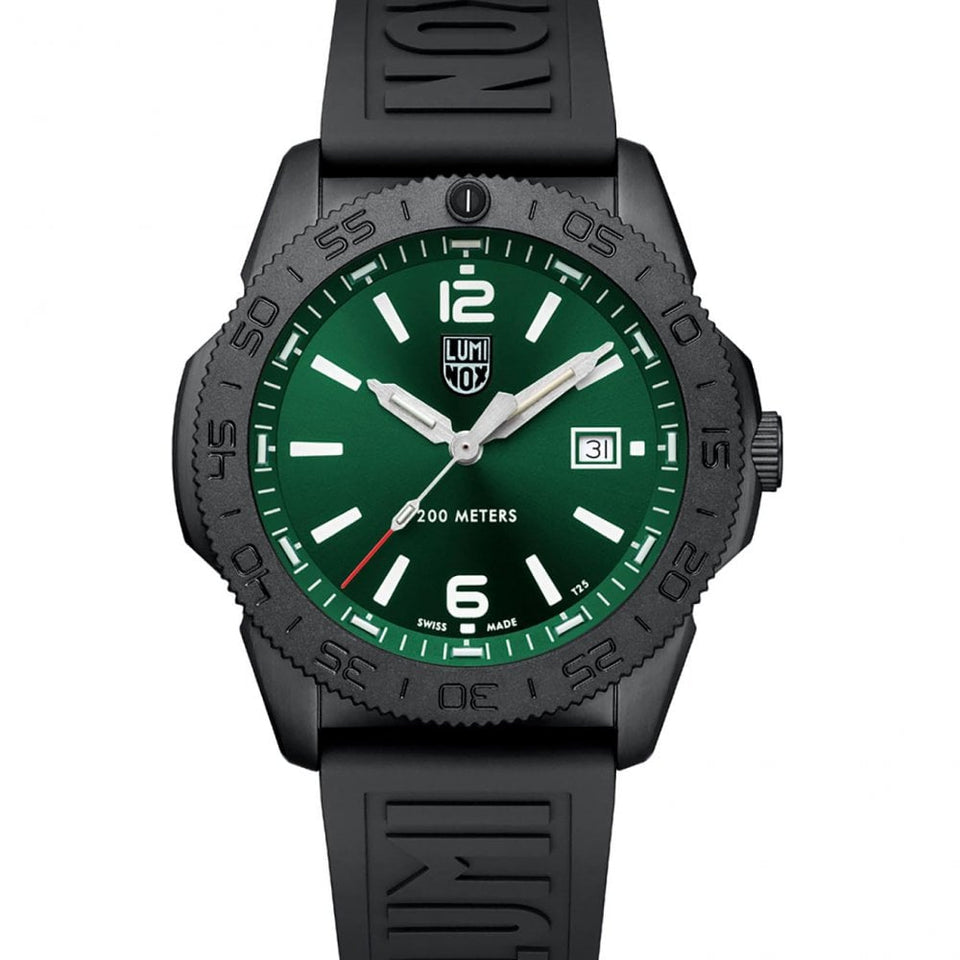 Luminox Men's Pacific Diver Green Dial Rubber Strap Watch