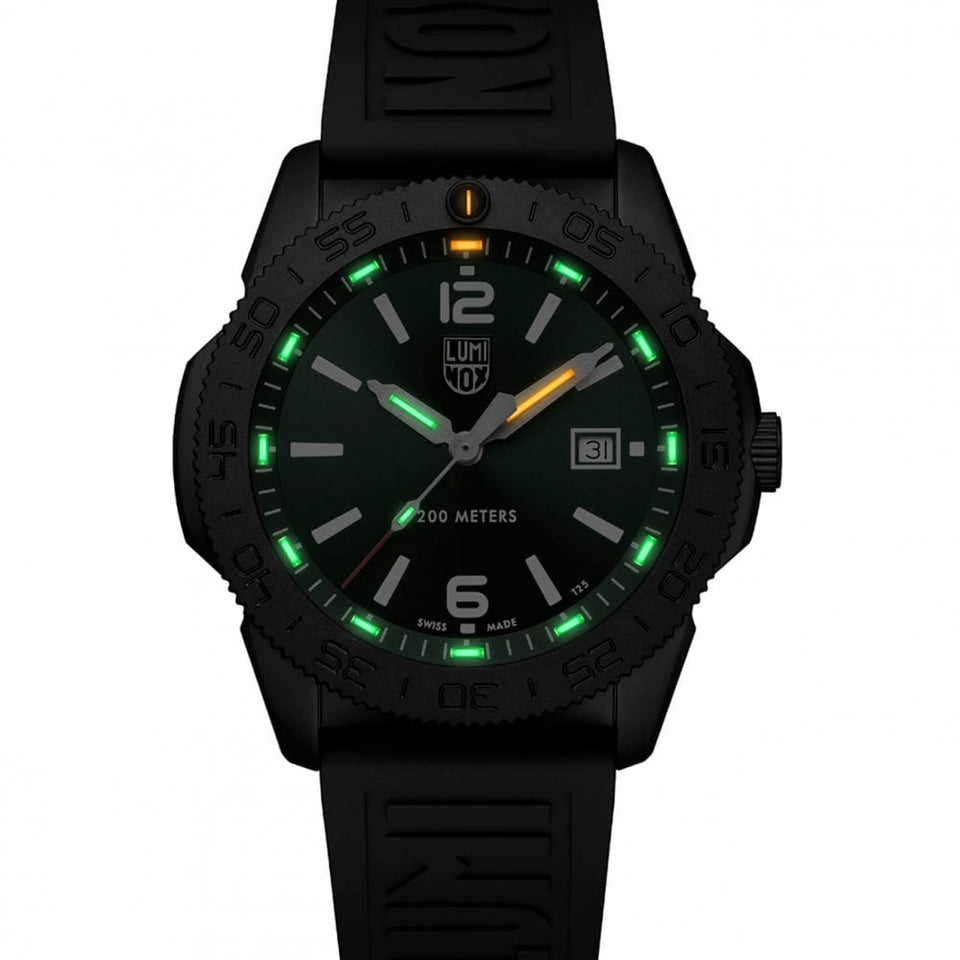 Luminox Men's Pacific Diver Green Dial Rubber Strap Watch