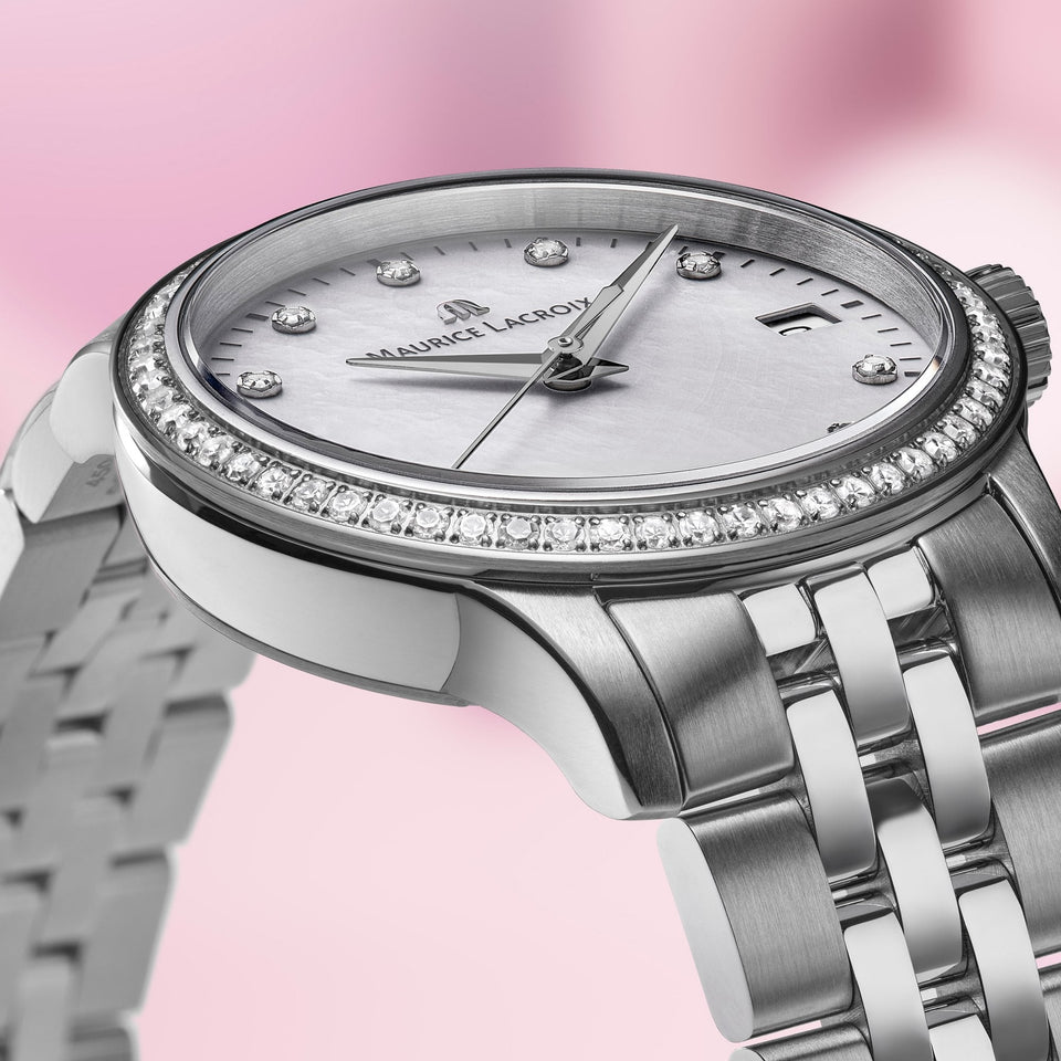 Maurice Lacroix Ladies 1975 33mm Mother of Pearl Diamond Set Watch