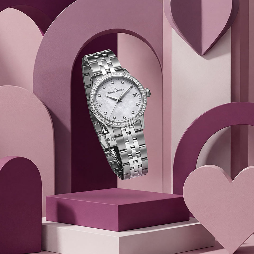 Maurice Lacroix Ladies 1975 33mm Mother of Pearl Diamond Set Watch