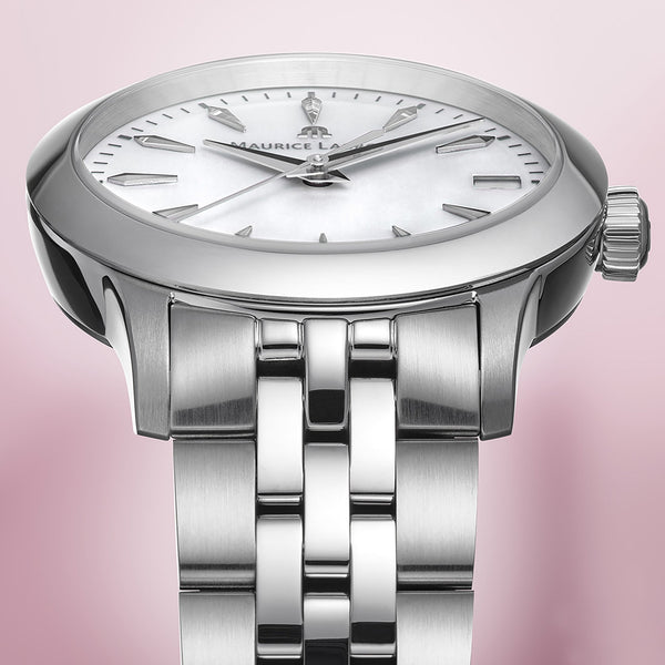 Maurice Lacroix Ladies 1975 33mm Silver Dial Bracelet Watch