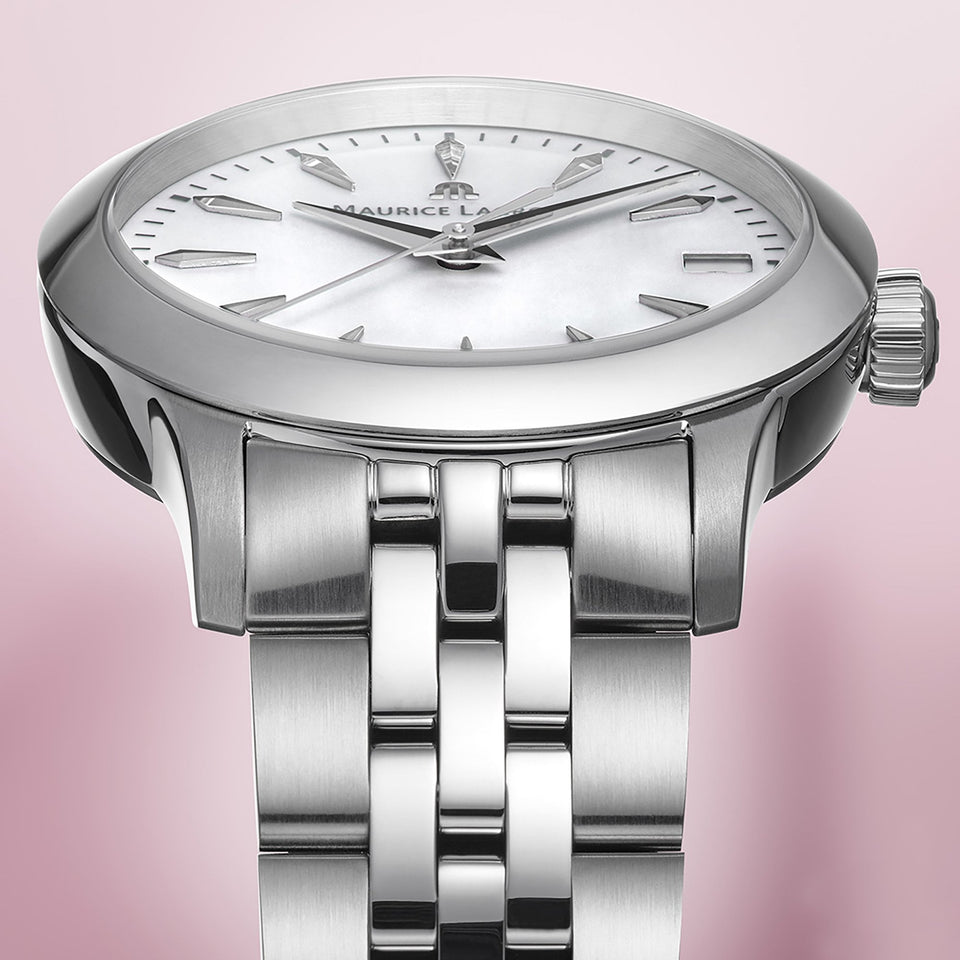 Maurice Lacroix Ladies 1975 33mm Silver Dial Bracelet Watch