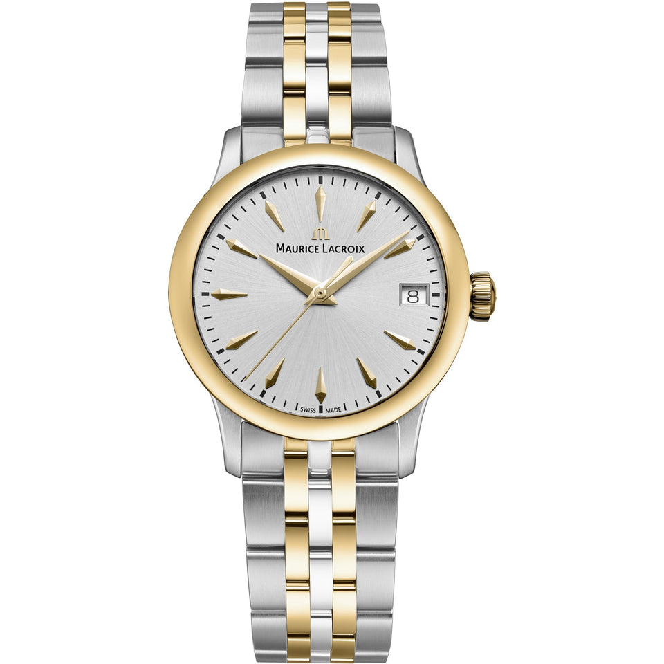 Maurice Lacroix Ladies 1975 33mm Silver Dial Two Tone Watch