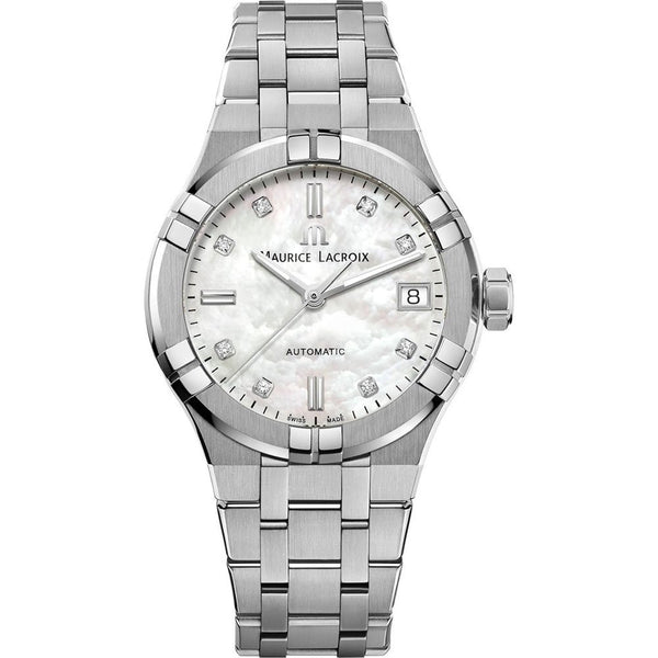 Maurice Lacroix Ladies AIKON 35mm Diamond White Mother of Pearl Automatic Watch