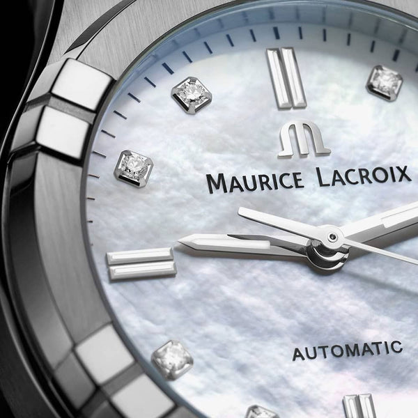 Maurice Lacroix Ladies AIKON 35mm Diamond White Mother of Pearl Automatic Watch