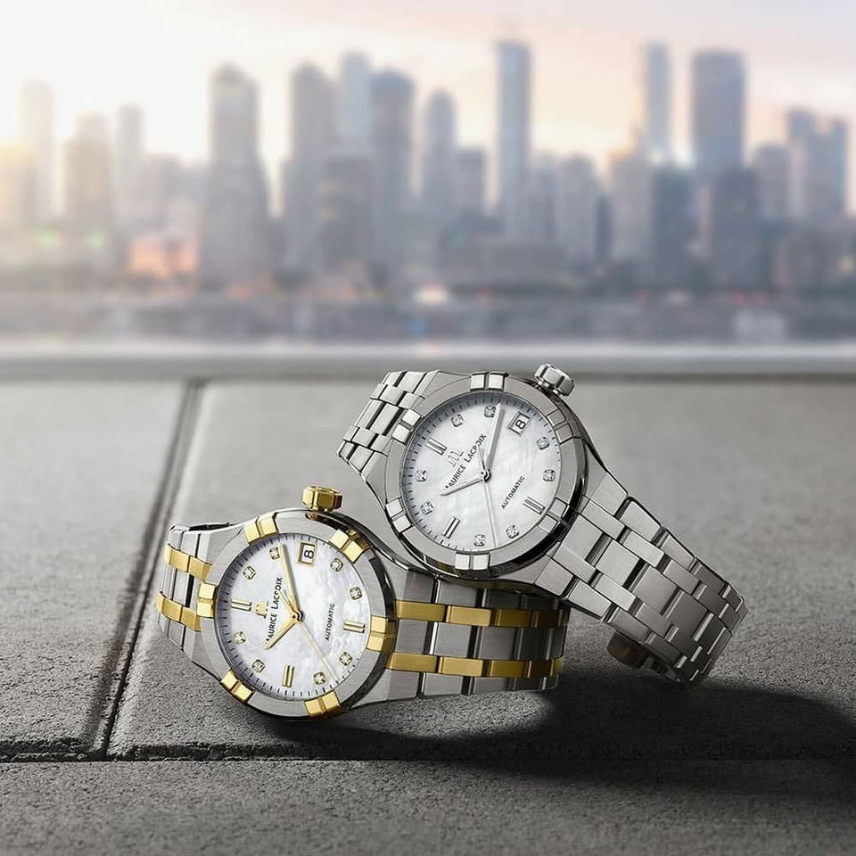 Maurice Lacroix Ladies AIKON 35mm Diamond White Mother of Pearl Automatic Watch