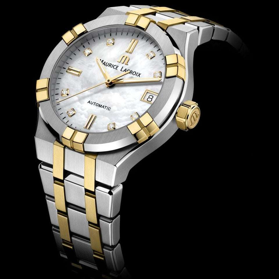 Maurice Lacroix Ladies AIKON Diamond Automatic Two Tone Watch | 35mm