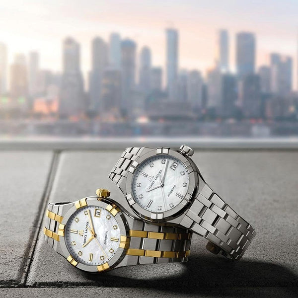 Maurice Lacroix Ladies AIKON Diamond Automatic Two Tone Watch | 35mm