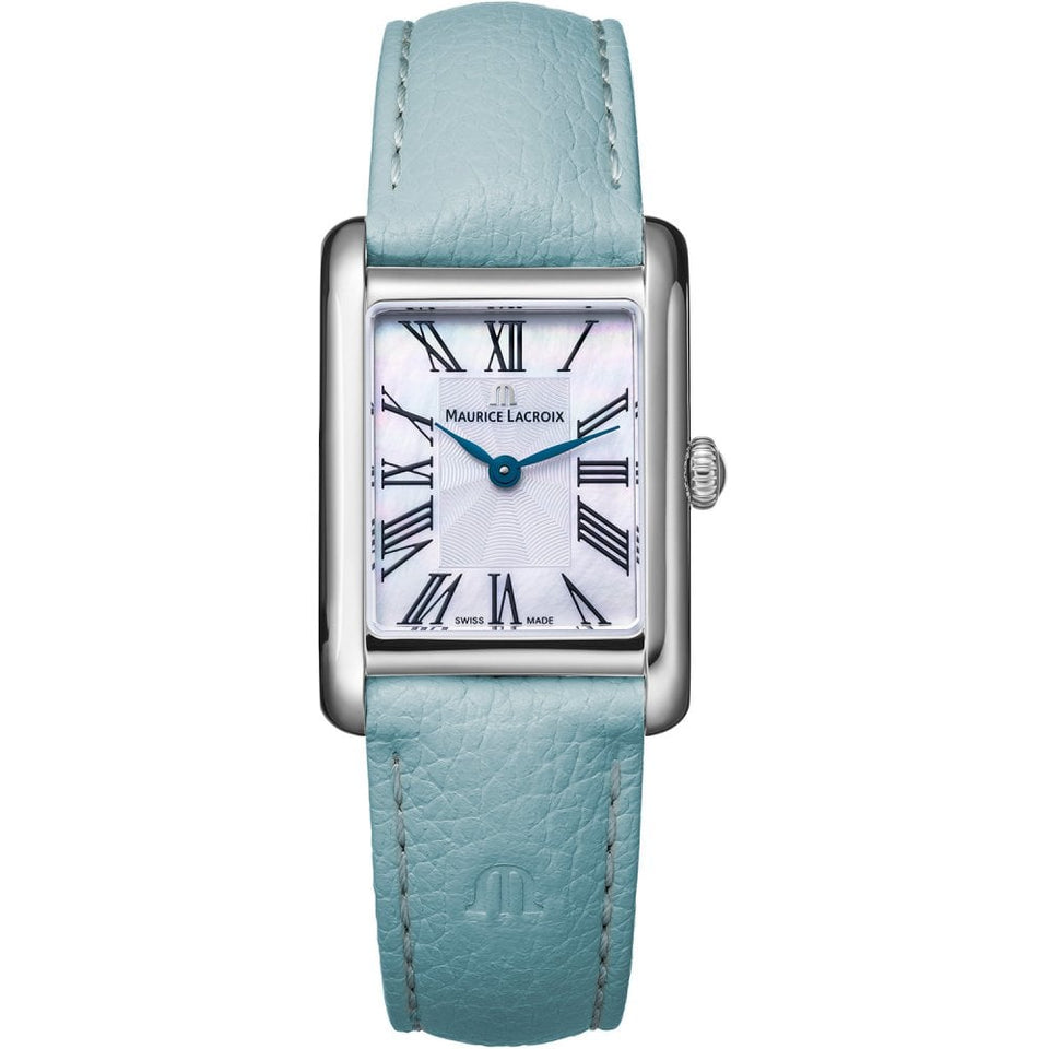Maurice Lacroix Ladies Fiaba Square 24mm Blue Leather Watch