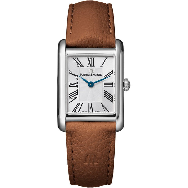 Maurice Lacroix Ladies Fiaba Square 24mm Brown Leather Watch