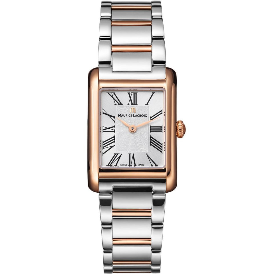 Maurice Lacroix Ladies Fiaba Square 24mm Two Tone Rose Watch