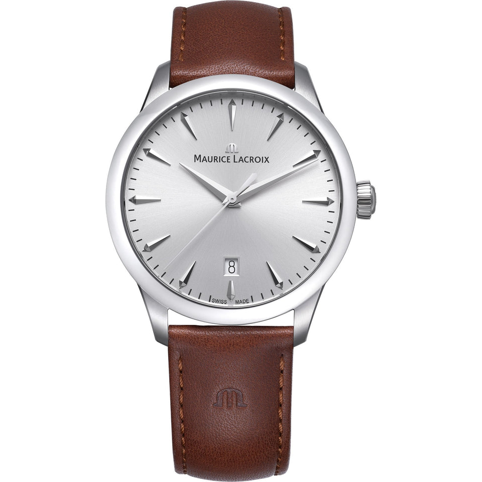 Maurice Lacroix Men's 1975 Brown Leather 39mm Watch