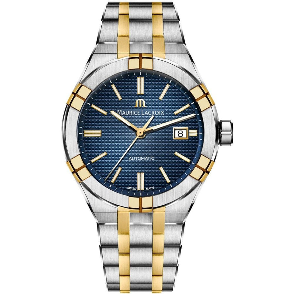 Maurice Lacroix Men's Aikon 42mm Two-Tone Blue Dial Watch
