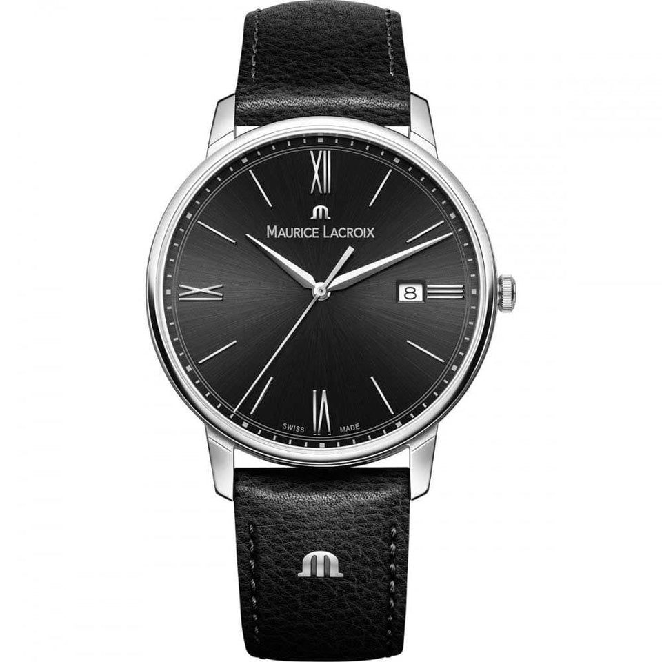 Maurice Lacroix Men's ELIROS 40mm Black Leather Quartz Watch