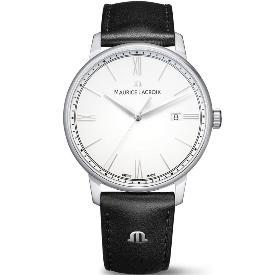 Maurice Lacroix Men's ELIROS 40mm Black Leather Quartz Watch
