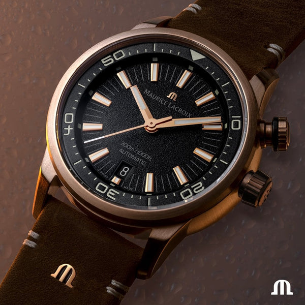 Maurice Lacroix Men's Pontos S Bronze Diver 42mm Strap Watch (XXX/500)
