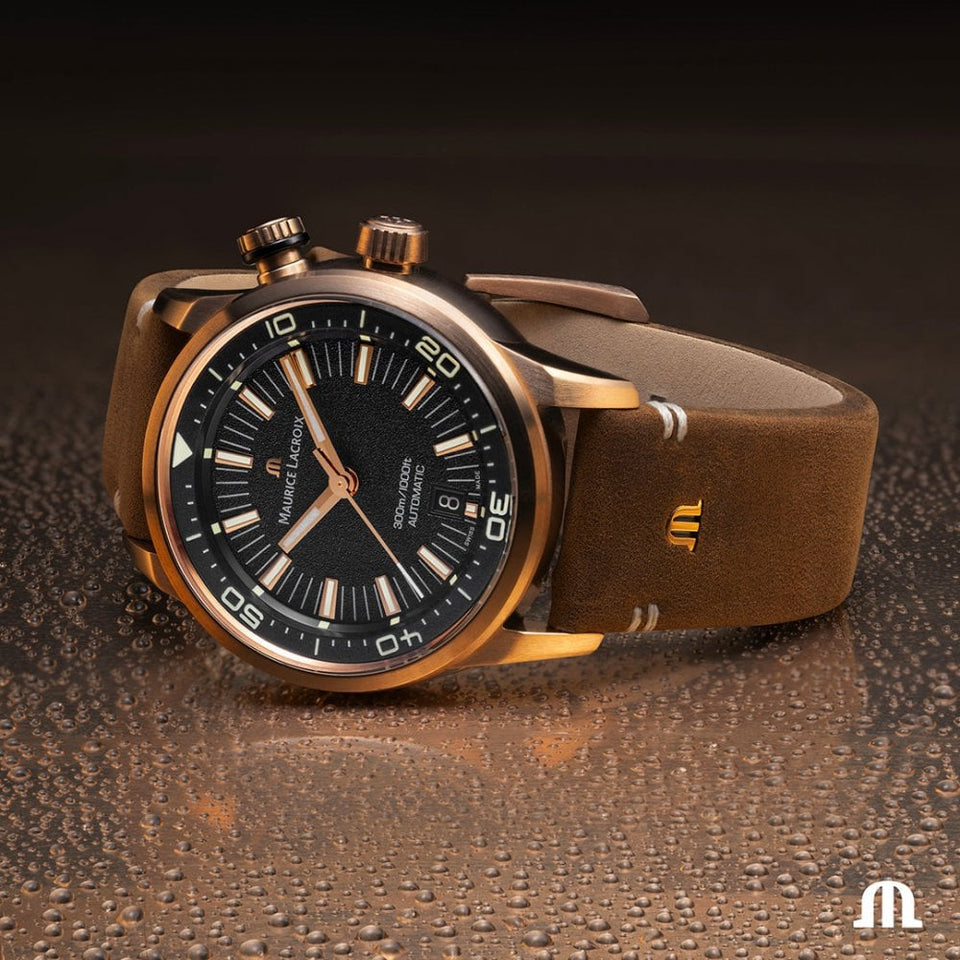 Maurice Lacroix Men's Pontos S Bronze Diver 42mm Strap Watch (XXX/500)