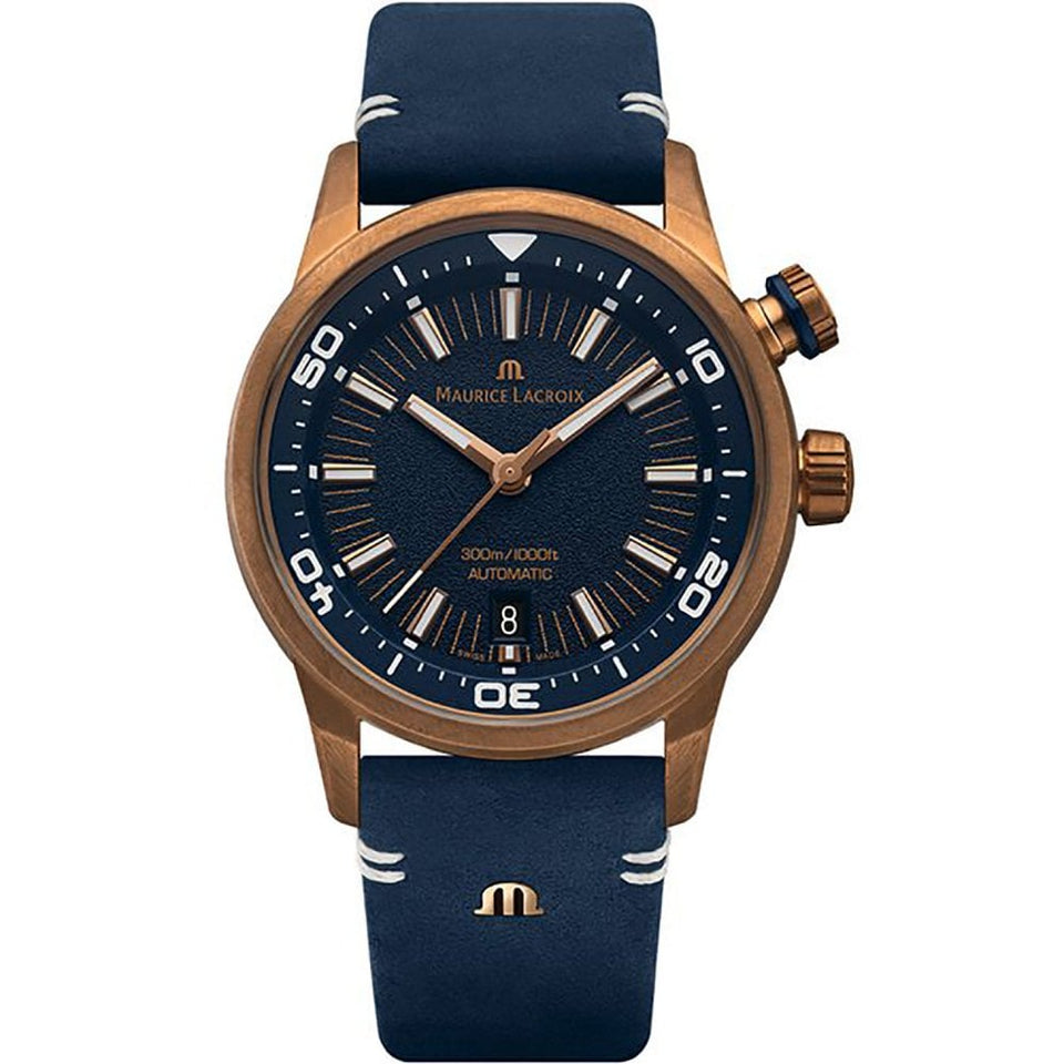 Maurice Lacroix Men's Pontos S Bronze Blue Diver Watch