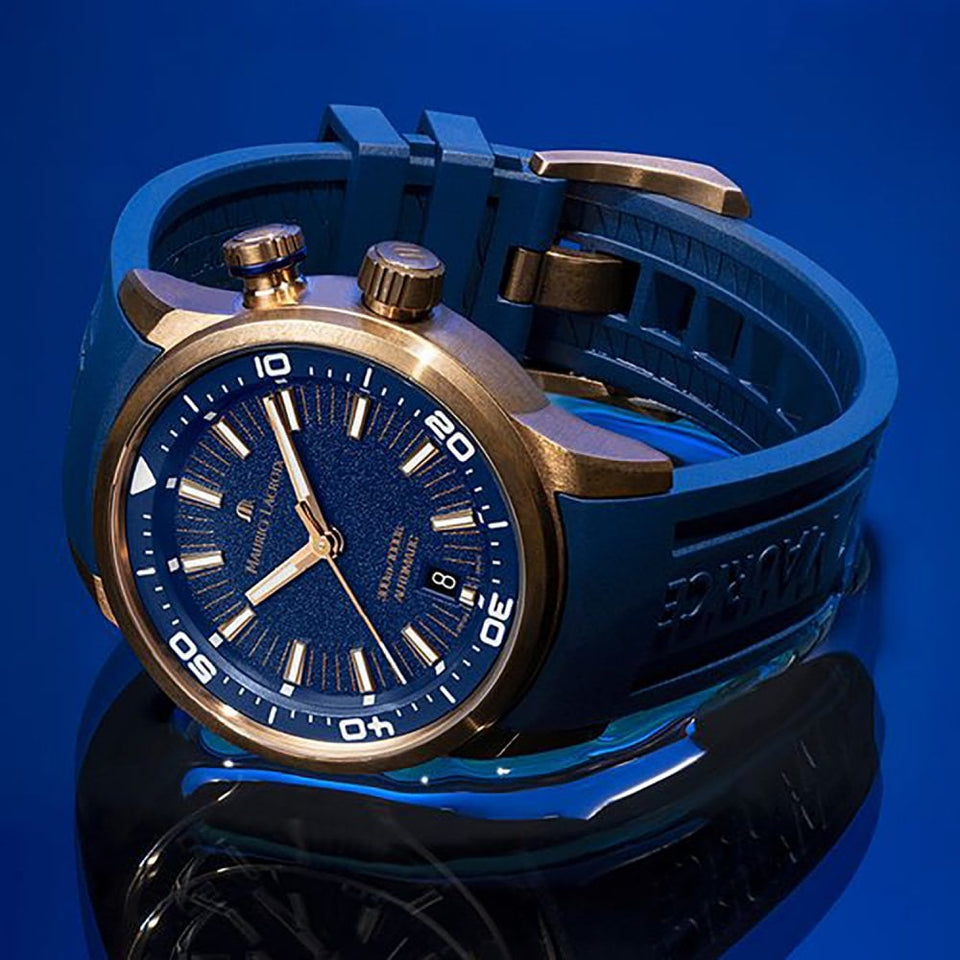 Maurice Lacroix Men's Pontos S Bronze Blue Diver Watch