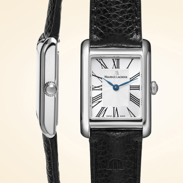 Maurice Lacroix Womens Fiaba Square 24mm Black Strap Watch