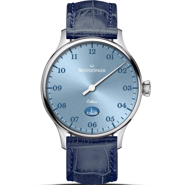 MeisterSinger City Edition 'LONDON' 40mm Blue Dial Mens Watch