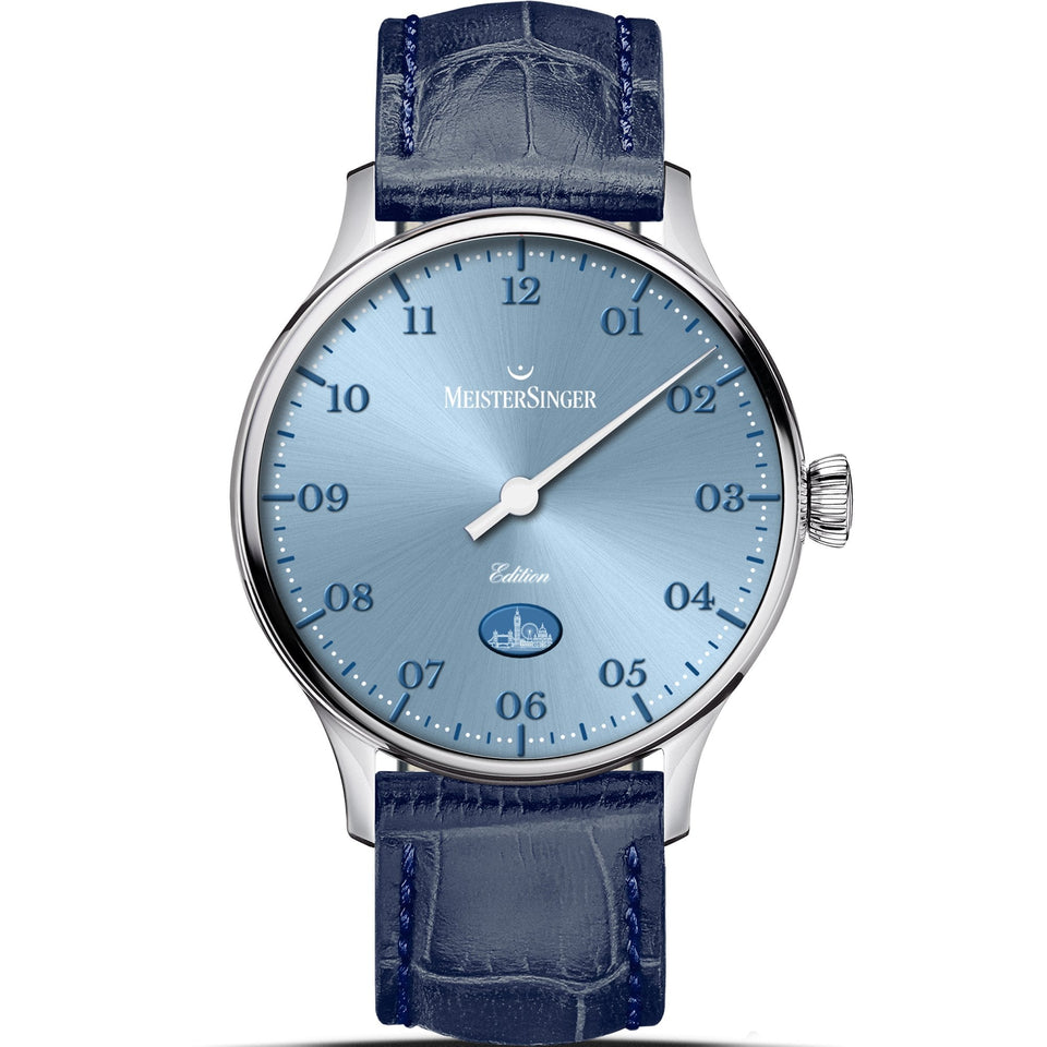 MeisterSinger City Edition 'LONDON' 40mm Blue Dial Mens Watch