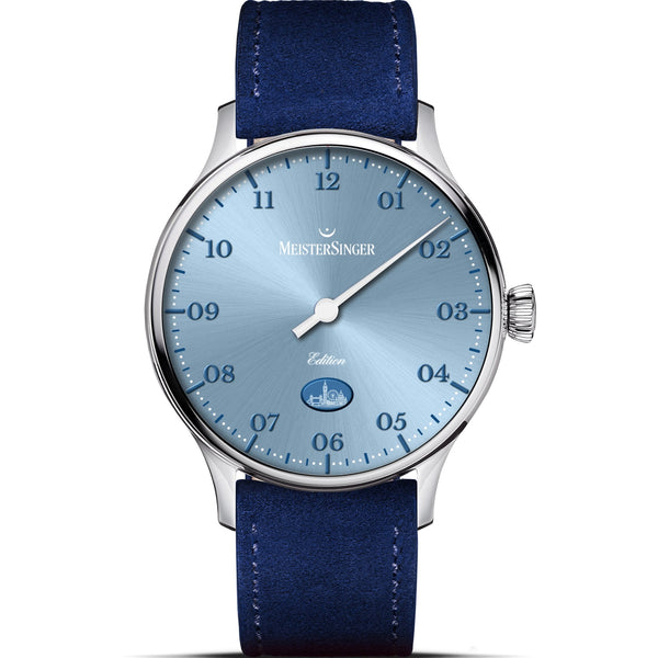 MeisterSinger City Edition 'LONDON' 40mm Blue Dial Mens Watch