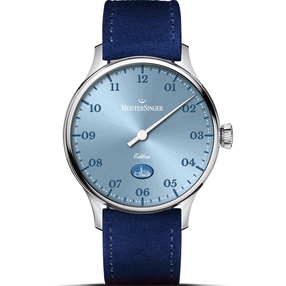 MeisterSinger City Edition 'LONDON' 40mm Blue Dial Mens Watch