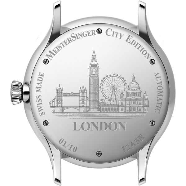 MeisterSinger City Edition 'LONDON' 40mm Blue Dial Mens Watch