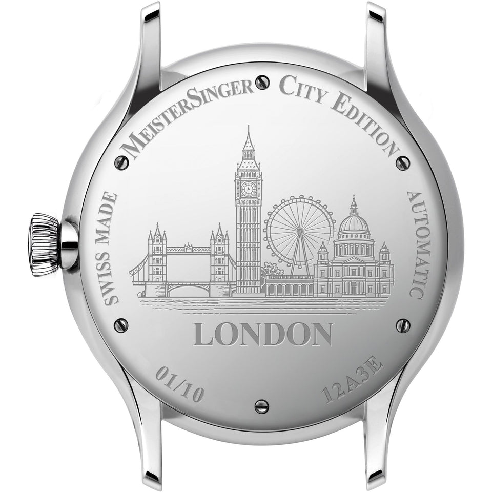 MeisterSinger City Edition 'LONDON' 40mm Blue Dial Mens Watch