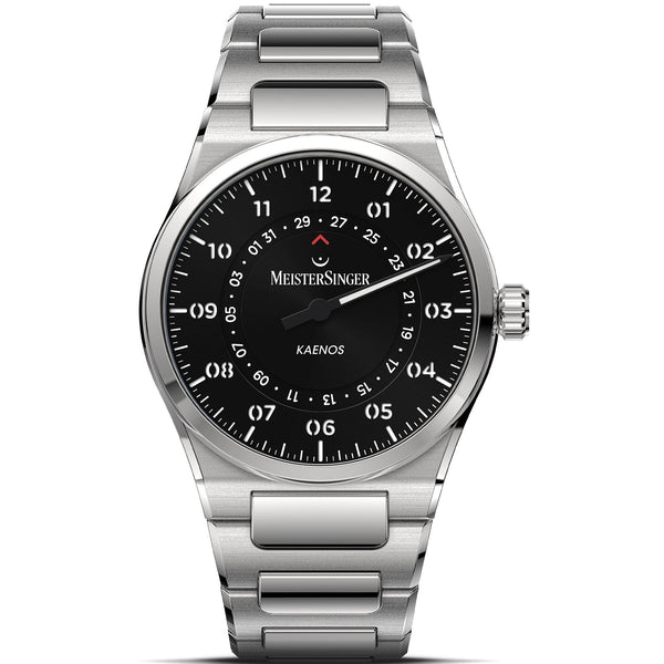 MeisterSinger Kaenos Open Date Single-hand Black Dial 40mm Automatic Watch