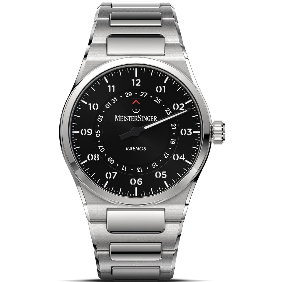 MeisterSinger Kaenos Open Date Single-hand Black Dial 40mm Automatic Watch