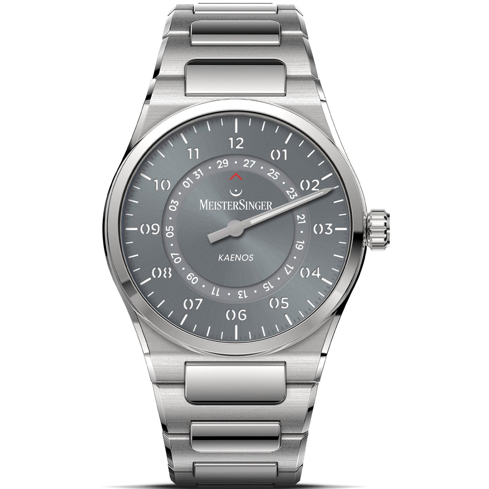 MeisterSinger Kaenos Open Date Single-hand Black Grey 40mm Automatic Watch