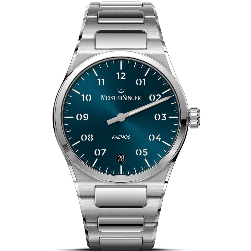MeisterSinger Kaenos Single-hand 40mm Petrol Blue Dial Automatic Watch