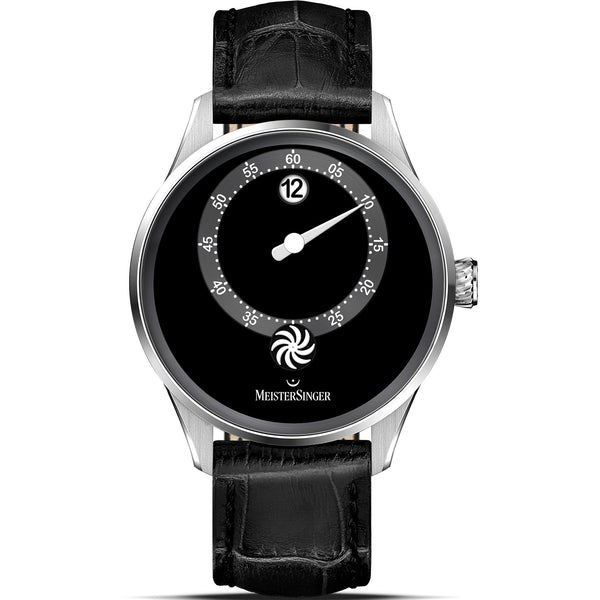 MeisterSinger Mens Panthero Jumping Hour 40mm Black Watch